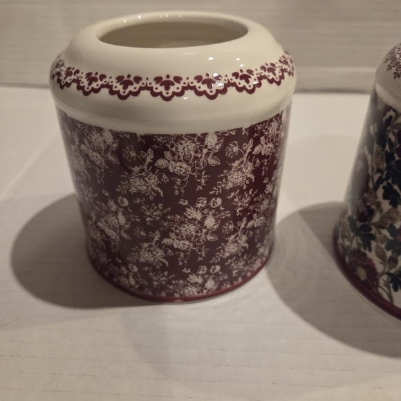 3 Grannycore Eclectic Grandpa Jars Canisters Floral Cottage Core Home Decor - Picture 8 of 11
